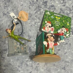 Disneyparks Peter Pan  Mickey Mouse Festive Ornament - Red and Green
